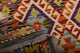 Handwoven Kelim Chobi Kilim rug with geometric patterns, crafted by Orientmattor, featuring vibrant traditional motifs.