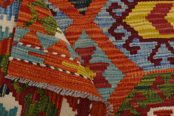 Handvävd Kelim matta Chobi No.65826 från Orientmattor med färgglada mönster och traditionell design.
