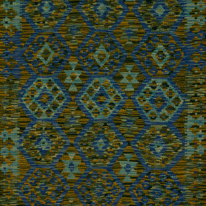Handwoven Kilim Kelim Chobi rug with intricate patterns, showcasing traditional design and vibrant colors by Orientmattor.