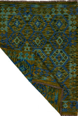 Handwoven Kelim Chobi Kilim rug with intricate geometric patterns, crafted by Orientmattor in a traditional style.