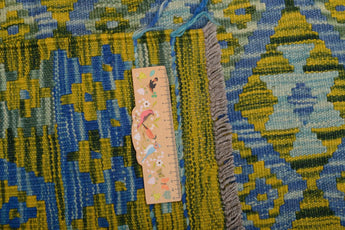 Handwoven Kilim Chobi Kelim rug with intricate geometric patterns, crafted by Orientmattor.