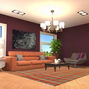 Colorful Kelim Antalia rug by Orientmattor featuring intricate geometric patterns and vibrant earthy tones.