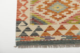 Kelim-Chobi 64660 by Orientmattor featuring intricate patterns and rich colors in a traditional flatweave design.