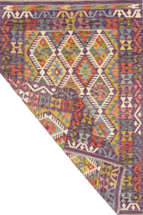 Orientmattor Kelim Chobi 64716 with intricate geometric patterns on a traditional woven Kelim rug.