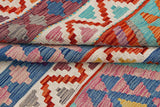 Kelim-Chobi 64896 by Orientmattor featuring intricate patterns and vibrant colors in a traditional flatweave design.