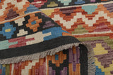 Colorful Orientmattor Kelim-Chobi 64921 rug with intricate woven patterns and traditional design, shown in a detailed close-up.