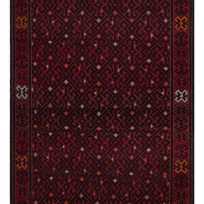 Colorful Orientmattor Kelim-Somak 64767 rug with intricate geometric patterns and vibrant traditional design.