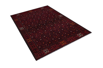 Colorful Orientmattor Kelim-Somak 64767 rug with intricate geometric patterns, traditional woven design, and vibrant earthy tones.