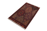 Colorful Orientmattor Kelim-Somak 64770 with intricate geometric patterns on a woven textile surface.