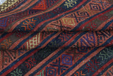 Colorful Orientmattor Kelim-Somak 64773 rug with intricate geometric patterns and vibrant woven details.