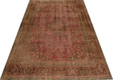 Stonewashed Orientmattor rug with soft, faded fabric in a light, neutral tone, shown in close-up detail.