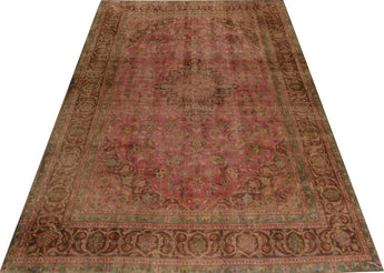 Stonewashed Orientmattor rug with soft, faded fabric in a light, neutral tone, shown in close-up detail.