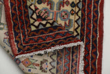 Handwoven Hamadan Oriental village carpet by Orientmattor, 167x63 cm, featuring traditional nomad-inspired patterns.