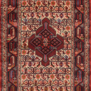 Handwoven Hamadan Oriental village carpet, 195x78 cm, by Orientmattor, featuring traditional nomad-inspired patterns.