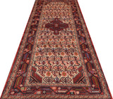 Handknuten Hamadan Oriental village carpet by Orientmattor, 195x78 cm, with intricate traditional patterns and warm earthy tones.