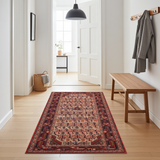 Handknuten Matta Hamadan Oriental village carpet by Orientmattor, 195x78 cm, featuring traditional nomad designs.