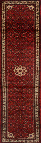 Handknuten Hamadan Oriental village carpet, 280x78 cm, with intricate traditional patterns from Orientmattor.