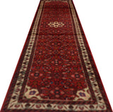 Handknuten Hamadan Oriental village carpet from Orientmattor, 280 x 78 cm, with intricate traditional patterns.