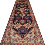 Handknuten Hamadan Oriental rug by Orientmattor, village nomad carpet in 298x82 cm with intricate traditional patterns.
