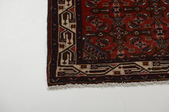 Handwoven Hamadan Oriental village carpet by Orientmattor, 300x82 cm, featuring traditional geometric patterns and rich colors.