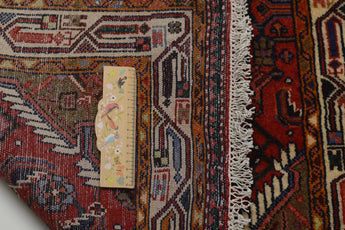 Handwoven Hamadan Oriental village carpet by Orientmattor, 303 x 80 cm, featuring traditional geometric patterns.