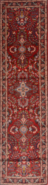 Handknuten Hamadan Oriental village carpet from Orientmattor, 314 x 78 cm, with intricate traditional patterns.