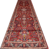 Handknuten Hamadan Oriental village carpet, 314x78 cm, by Orientmattor, featuring intricate traditional patterns and rich colors.