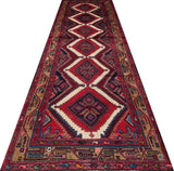 Handknuten Hamadan Persian village carpet by Orientmattor, 325 x 90 cm, featuring intricate traditional patterns and rich colors.