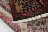 Handwoven Hamadan Persian village carpet by Orientmattor, 325x90 cm, featuring traditional nomad rug patterns.