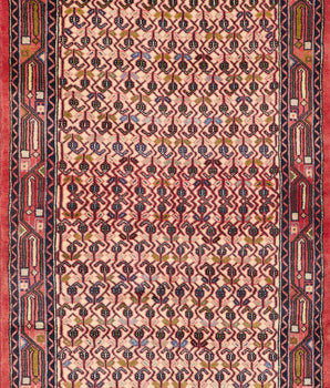 Handwoven Ingilas Persian village carpet by Orientmattor, 192 x 80 cm, featuring traditional nomad design and intricate patterns.