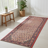 Handwoven Ingilas Persian village carpet from Orientmattor, 192 x 80 cm, showcasing intricate traditional patterns and rich colors.