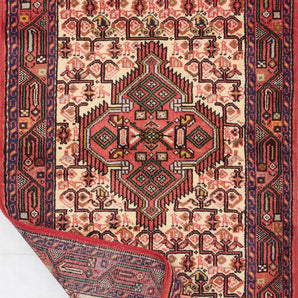 Handwoven Ingilas Persian village carpet by Orientmattor, 197x80 cm, featuring traditional nomad pattern and vibrant colors.