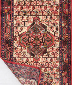 Handwoven Ingilas Persian village carpet by Orientmattor, 197x80 cm, featuring traditional nomad pattern and vibrant colors.