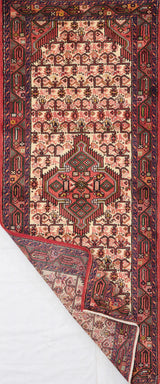 Handwoven Ingilas Persian village carpet by Orientmattor, 197x80 cm, featuring traditional nomad pattern and vibrant colors.