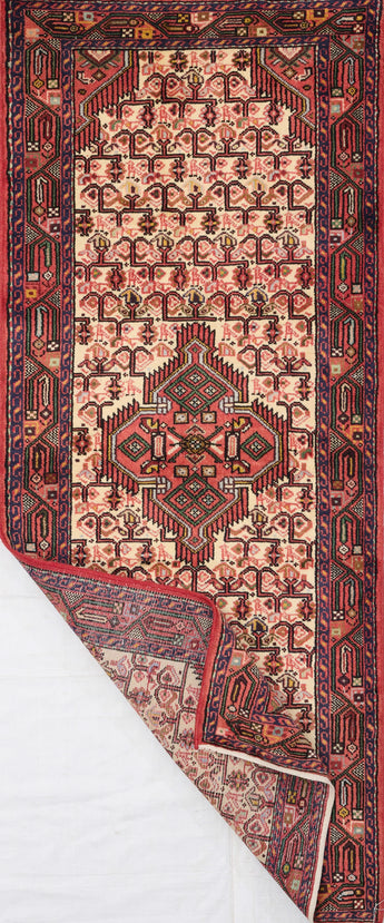Handwoven Ingilas Persian village carpet by Orientmattor, 197x80 cm, featuring traditional nomad pattern and vibrant colors.