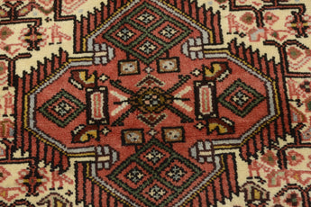 Handwoven Ingilas Persian village rug by Orientmattor, 197x80 cm, featuring traditional nomad carpet patterns and earthy colors.