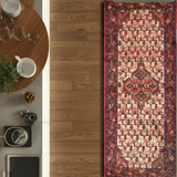 Handwoven Ingilas Persian village carpet by Orientmattor, 197x80 cm, featuring traditional nomad design and intricate patterns.