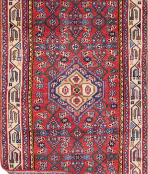 Handknuten Ingilas Persian village carpet, 212 x 80 cm, with intricate traditional patterns, crafted by Orientmattor.
