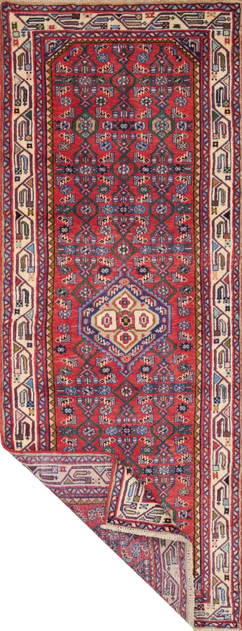 Handknuten Ingilas Persian village carpet, 212 x 80 cm, with intricate traditional patterns, crafted by Orientmattor.