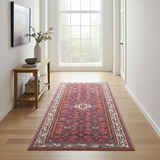 Handknuten Ingilas Persian village rug by Orientmattor, 212x80 cm, featuring traditional patterns and craftsmanship.
