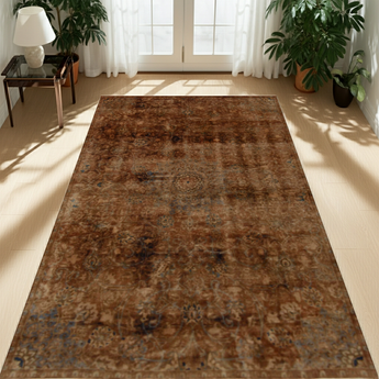 Vintage Oriental handwoven rug from Orientmattor, 267x165 cm, intricate patterns and rich colors in detailed close-up image.