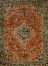 Vintage Oriental handknuten matta from Orientmattor, 360x267 cm, featuring intricate patterns and rich colors.