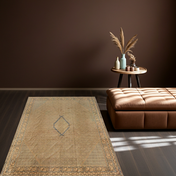 Vintage Oriental handknuten matta, 370x310 cm, with intricate traditional patterns from Orientmattor.
