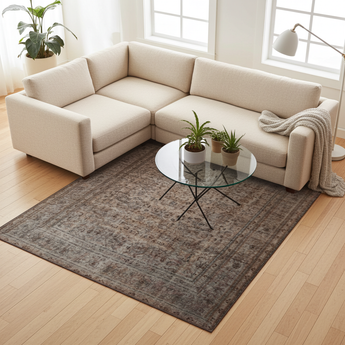 Vintage Oriental handwoven rug from Orientmattor, 383 x 293 cm with intricate patterns and rich colors.