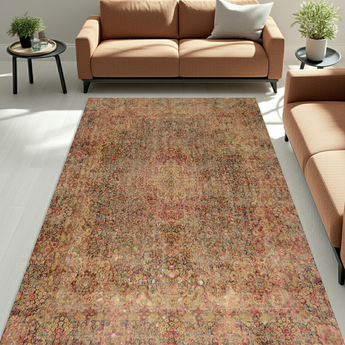 Vintage Oriental handwoven rug from Orientmattor, 390 x 262 cm, with intricate patterns and rich colors.
