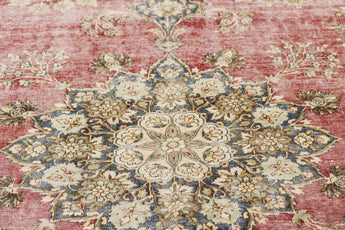 Vintage Orientmattor handknuten matta with intricate oriental patterns, measuring 423 x 277 cm, in warm, rich colors.
