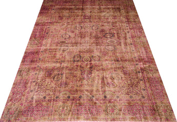 Vintage Persian handknuten matta from Orientmattor, 362 x 265 cm, featuring intricate traditional patterns and rich colors.