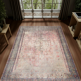 Vintage Persian handwoven rug by Orientmattor, 370x276 cm, detailed intricate patterns and rich colors in traditional design.