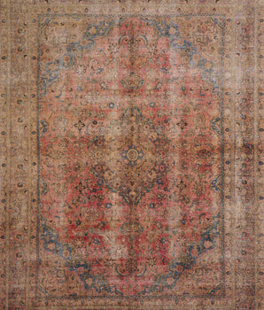 Vintage Persian handknuten matta by Orientmattor, 380x276 cm with intricate traditional patterns.