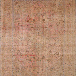 Vintage Persian handknuten matta with intricate patterns, measuring 380 x 286 cm, by Orientmattor.